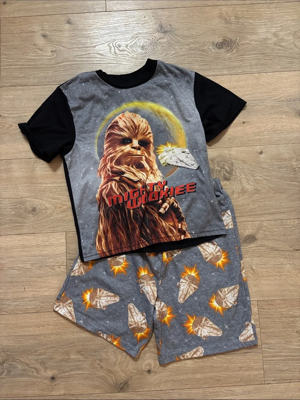 Star Wars Chewbacca Mighty Wookiee Pajama Set - Gray, Black, Orange, Yellow